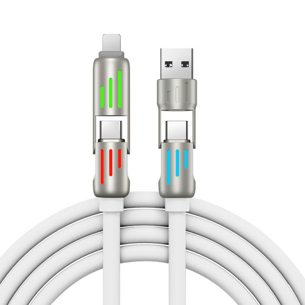 4-in-1 Fast Charging Cable with Breathing Light