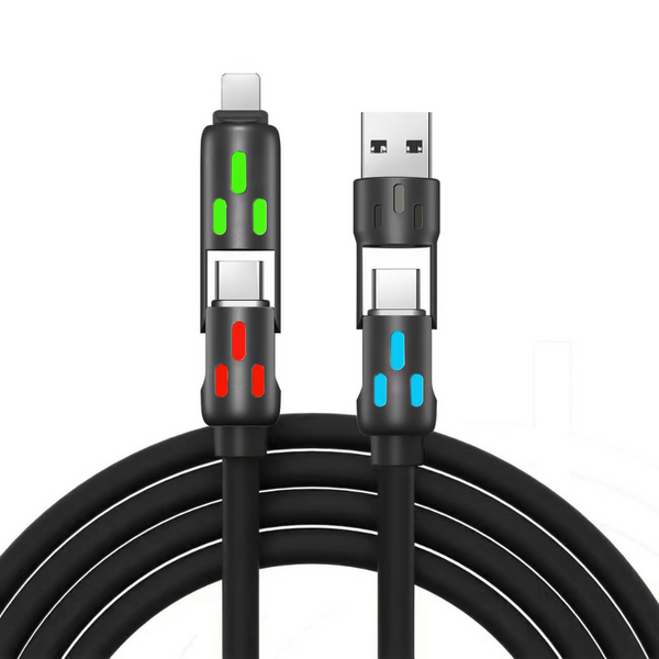 4-in-1 Fast Charging Cable with Breathing Light