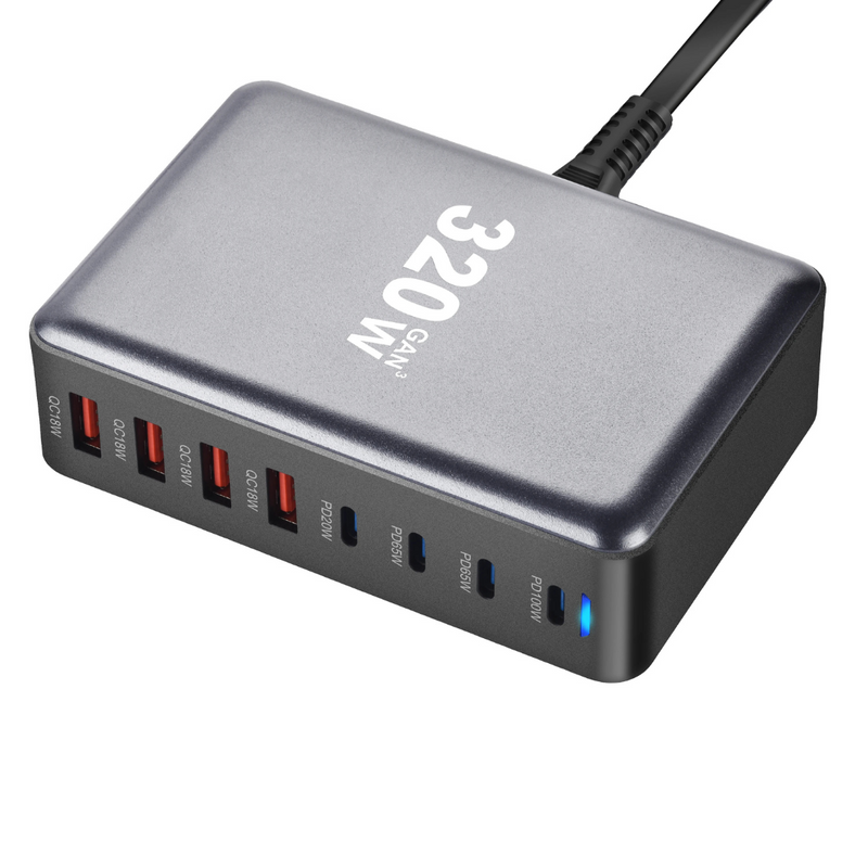 8-Port 320W Fast Charging Power Adapter