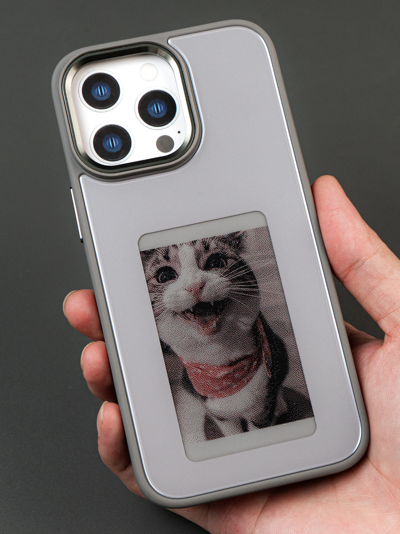 PixlrCase - Customizable E-ink iPhone Case for iPhone 13/14/15 Pro Max